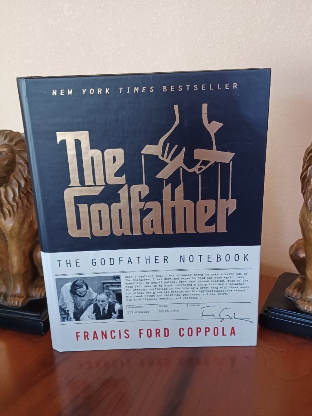 The Godfather Notebook by Francis Ford Coppola LARGE BOOK Script Deluxe Photos